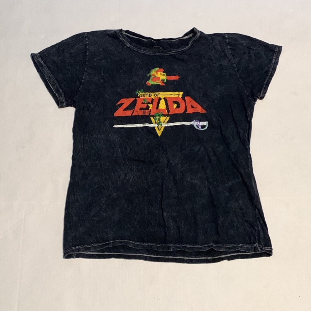 Project Karma Legend Of Zelda Pixel Graphic Acid Like Wash T-Shirt Nintendo